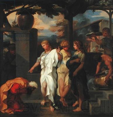 Sebastien Bourdon Abraham and three angels